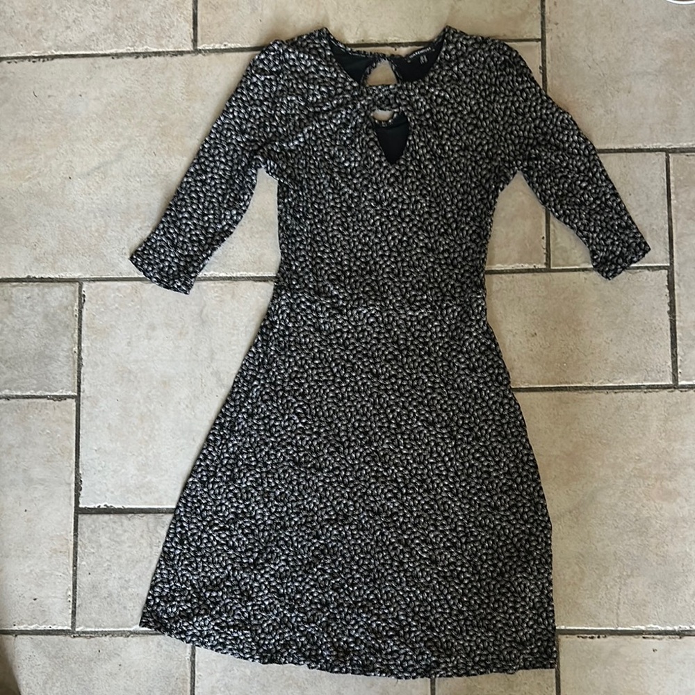 Warehouse Black and White A-Line Dress